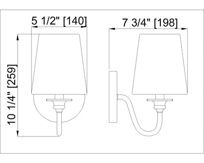 Z-Lite Gianna 1 Light Wall Sconce in Modern Gold 7509-1S-MGLD