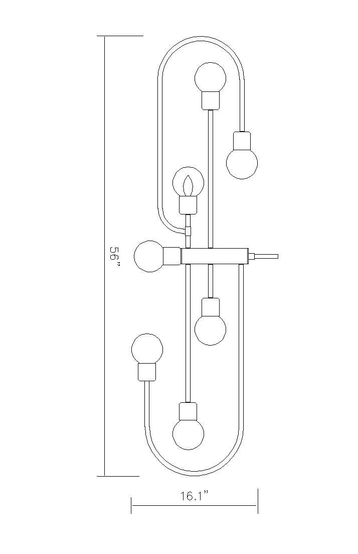 Z-Lite Neutra 7 Light Linear Chandelier in Matte Black + Foundry Brass 621-7L-MB-FB