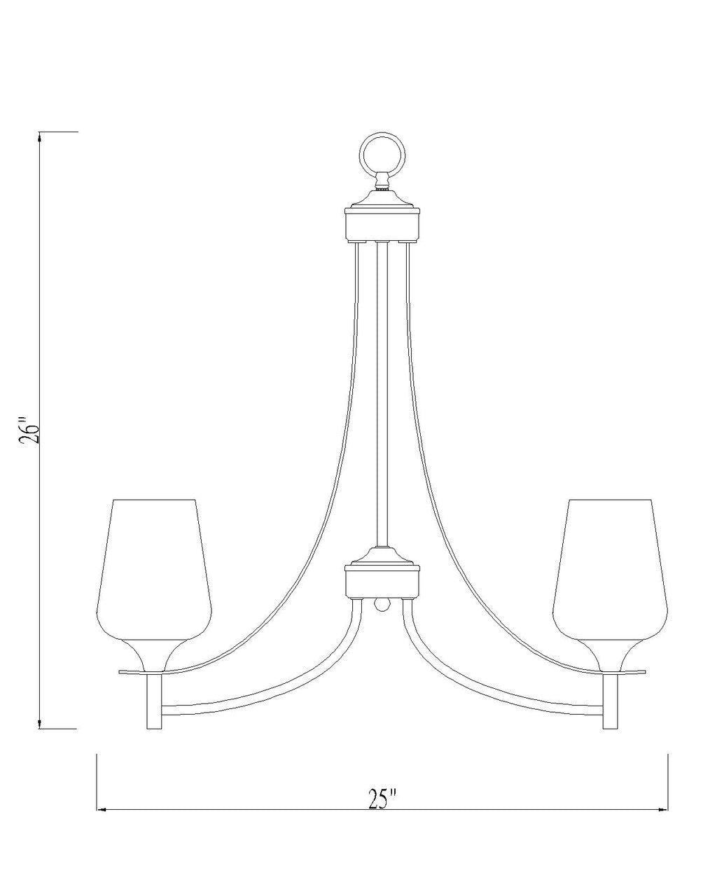 Z-Lite Joliet 5 Light Chandelier in Chrome 473-5CH