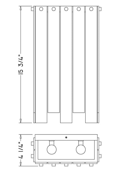 Z-Lite Viviana 4 Light Wall Sconce in Polished Nickel 345-4S-PN