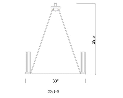 Z-Lite Beau 8 Light Chandelier in Polished Nickel 3031-8PN