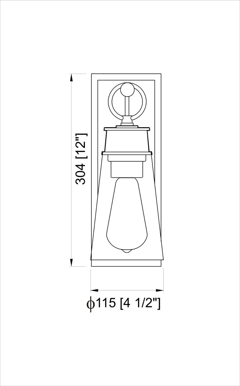 Z-Lite Wentworth 1 Light Wall Sconce in Plated Bronze 2300-1SS-BP