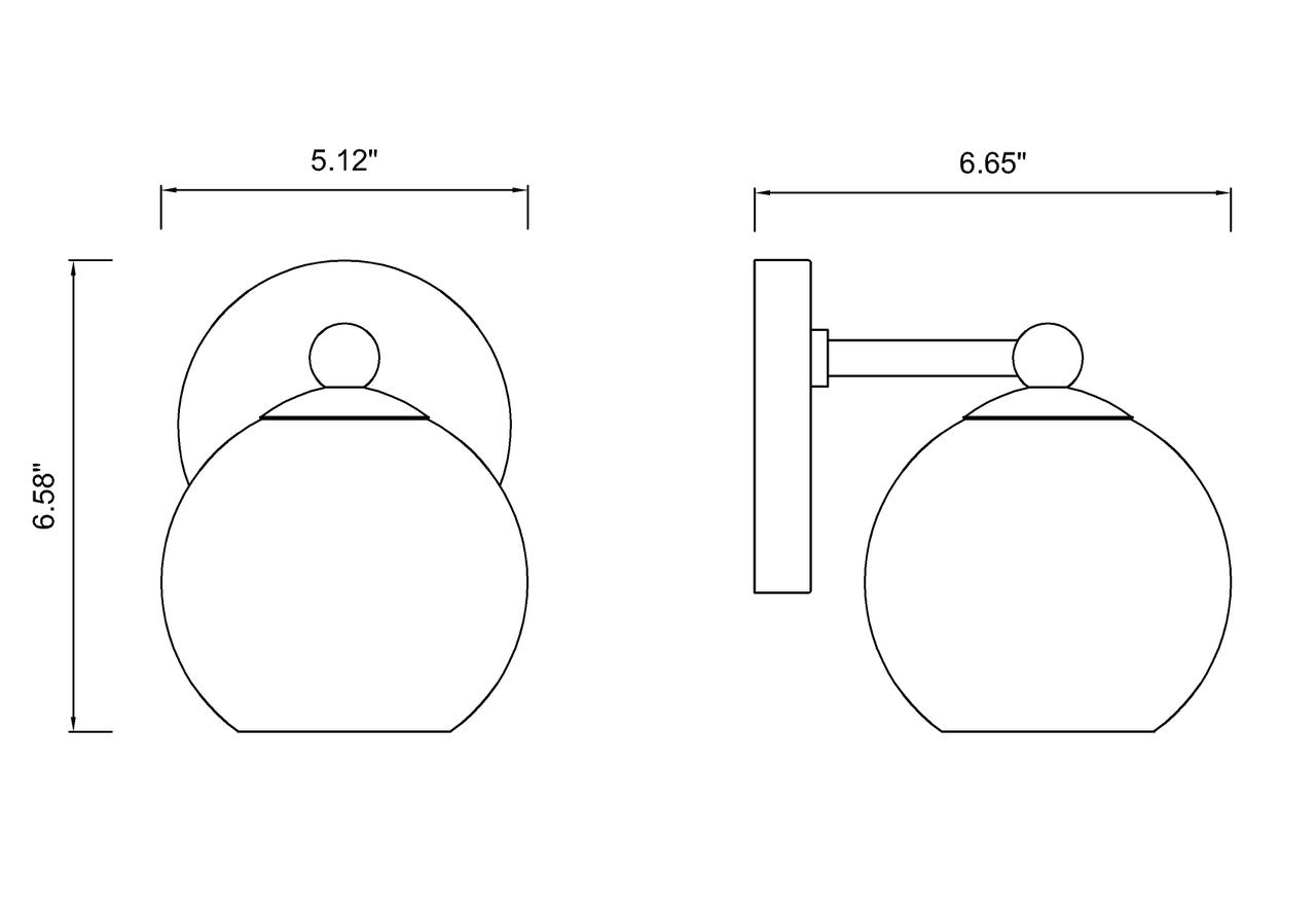 Z-Lite Neoma 1 Light Wall Sconce in Modern Gold 1100-1S-MGLD