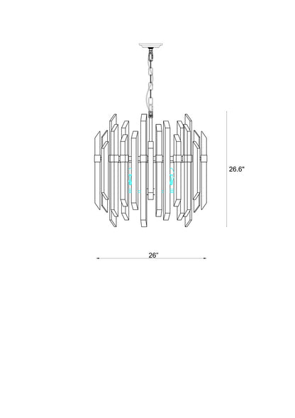 Z-Lite Bova 6 Light Chandelier in Polished Nickel 4006-9PN