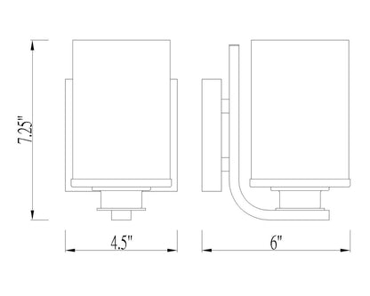 Z-Lite Beckett 1 Light Wall Sconce in Olde Brass 492-1S-OBR