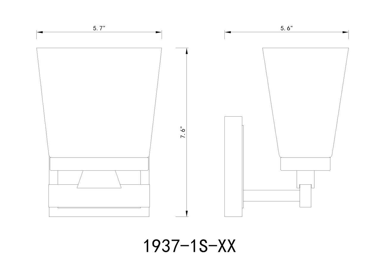 Z-Lite Astor 1 Light Wall Sconce in Brushed Nickel 1937-1S-BN