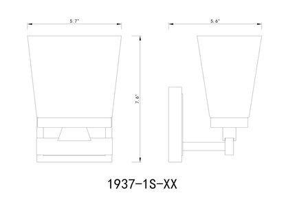 Z-Lite Astor 1 Light Wall Sconce in Brushed Nickel 1937-1S-BN