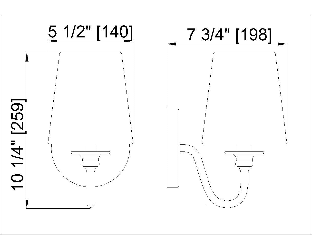 Z-Lite Gianna 1 Light Wall Sconce in Matte Black 7509-1S-MB