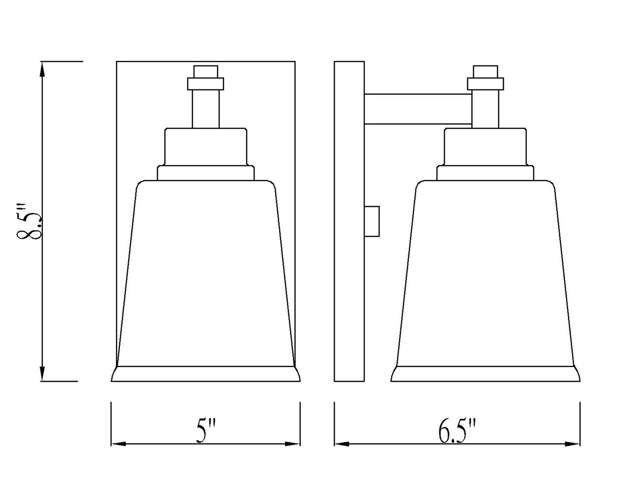 Z-Lite Bohin 1 Light Wall Sconce in Chrome 464-1S-CH