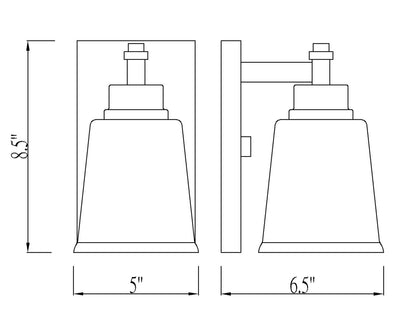 Z-Lite Bohin 1 Light Wall Sconce in Chrome 464-1S-CH