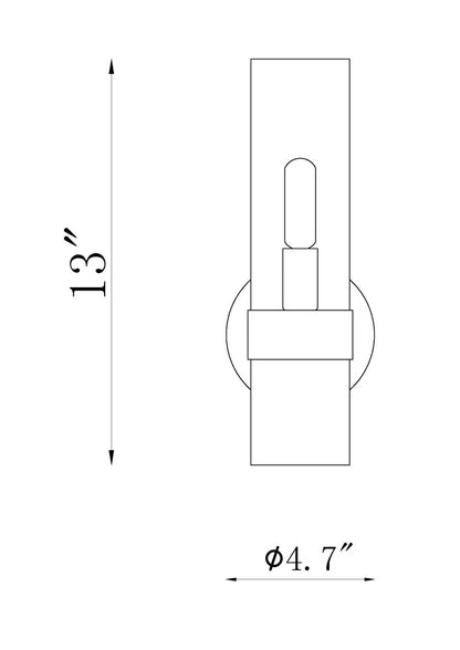 Z-Lite Datus 1 Light Wall Sconce in Polished Nickel 4008-1S-PN