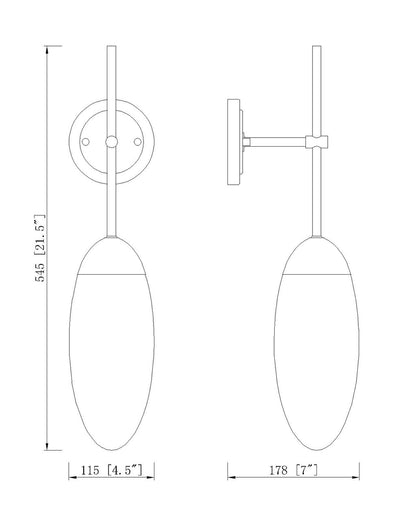 Z-Lite Arden 1 Light Wall Sconce in Brushed Nickel 651S-BN