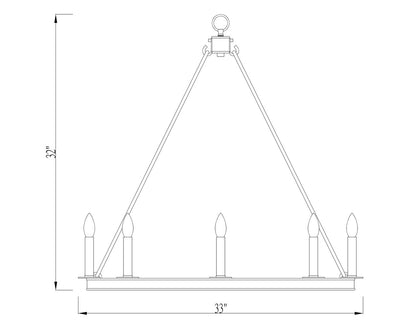 Z-Lite Barclay 8 Light Chandelier in Matte Black 482R-8MB