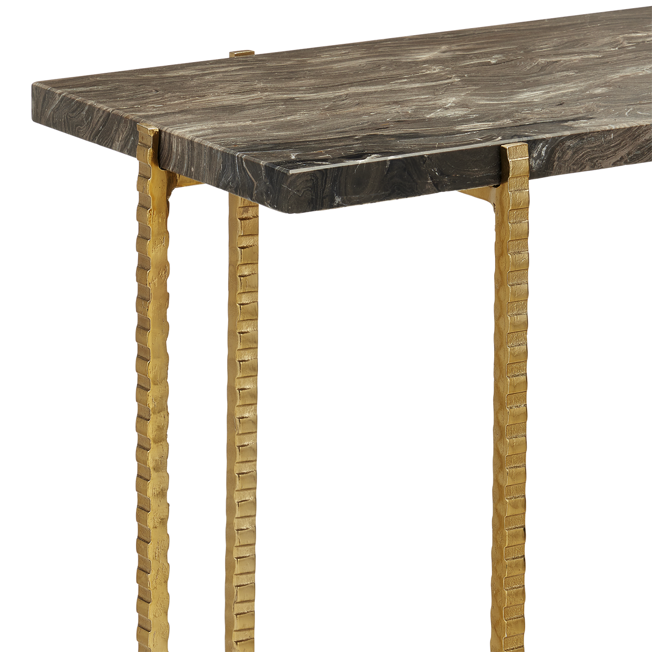 Currey & Co. Flying Marble Gold Side Table 4000-0172