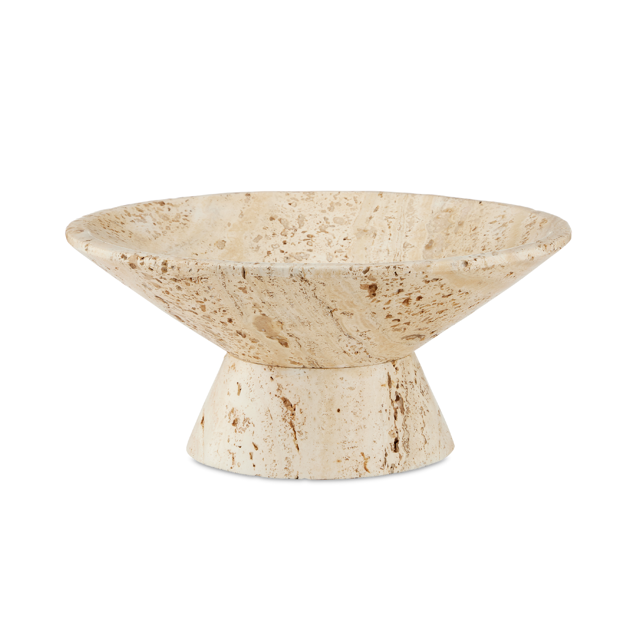 Currey & Co. 9.5" Lubo Travertine Small Bowl 1200-0812