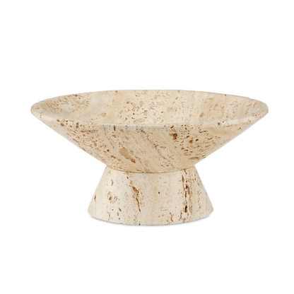 Currey & Co. 9.5" Lubo Travertine Small Bowl 1200-0812