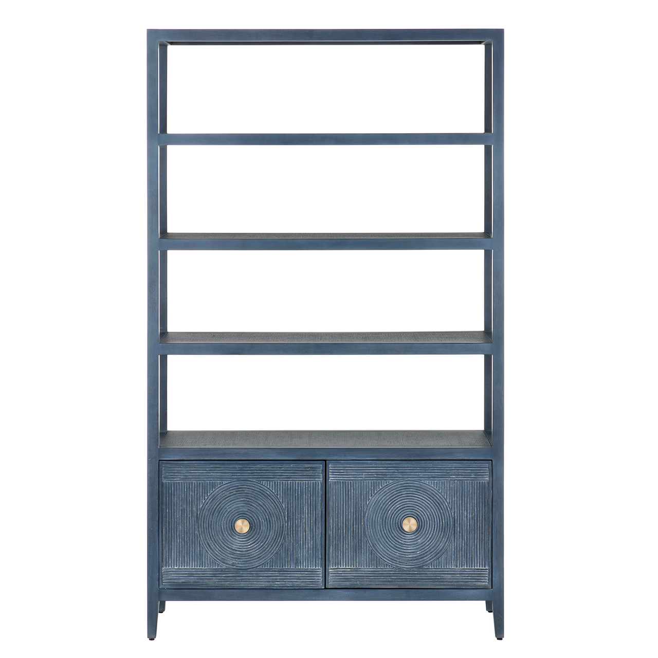 Currey & Co. Santos Vintage Navy Storage Etagere 3000-0265