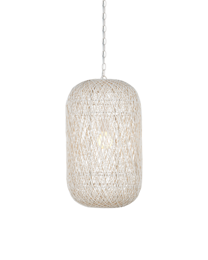 Currey & Co Cocoon Medium Pendant in Cream/Vanilla 9000-1211