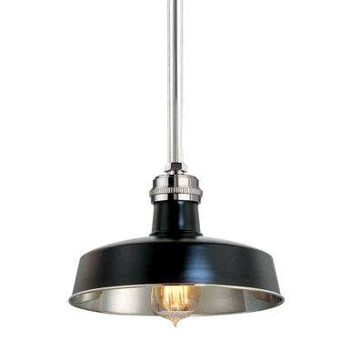 Hudson Valley Lighting Hudson Falls Pendant in Black/polished Nickel 8610-BPN