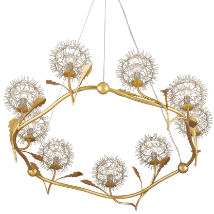 Currey & Co. Dandelion Silver & Gold Chandelier 9000-1080