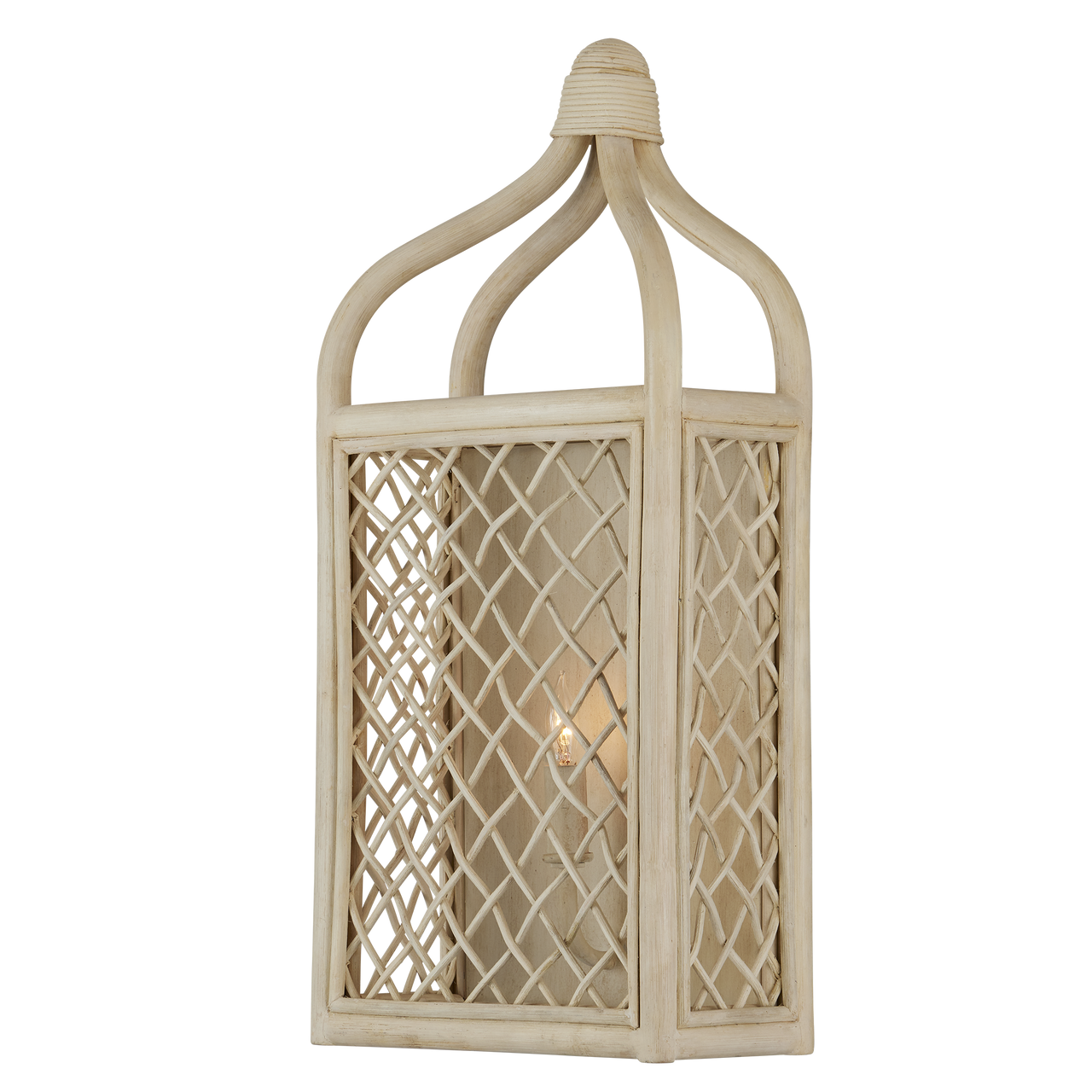 Currey & Co. Wanstead Ivory 1-Light Wall Sconce 5000-0233