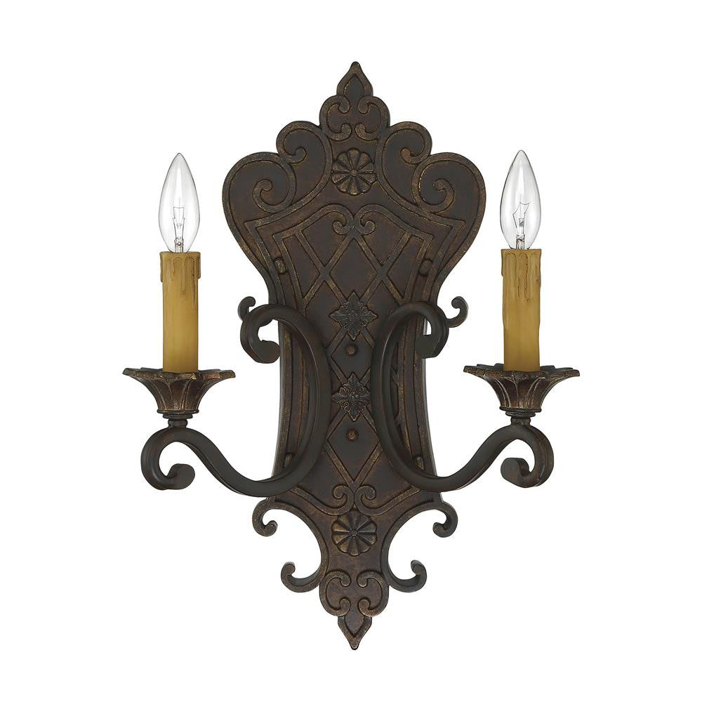 Savoy House Southerby 2-Light Wall Sconce in Florencian Bronze 9-0159-2-76