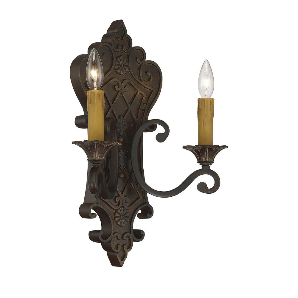 Savoy House Southerby 2-Light Wall Sconce in Florencian Bronze 9-0159-2-76