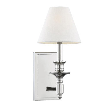 Savoy House Washburn 1-Light Wall Sconce in Polished Nickel 9-0700-1-109