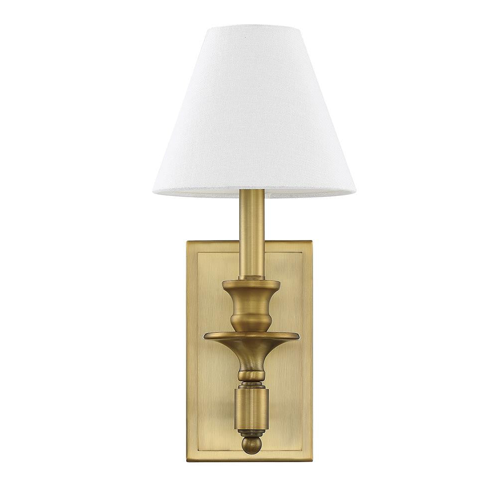 Savoy House Washburn 1-Light Wall Sconce in Warm Brass 9-0700-1-322