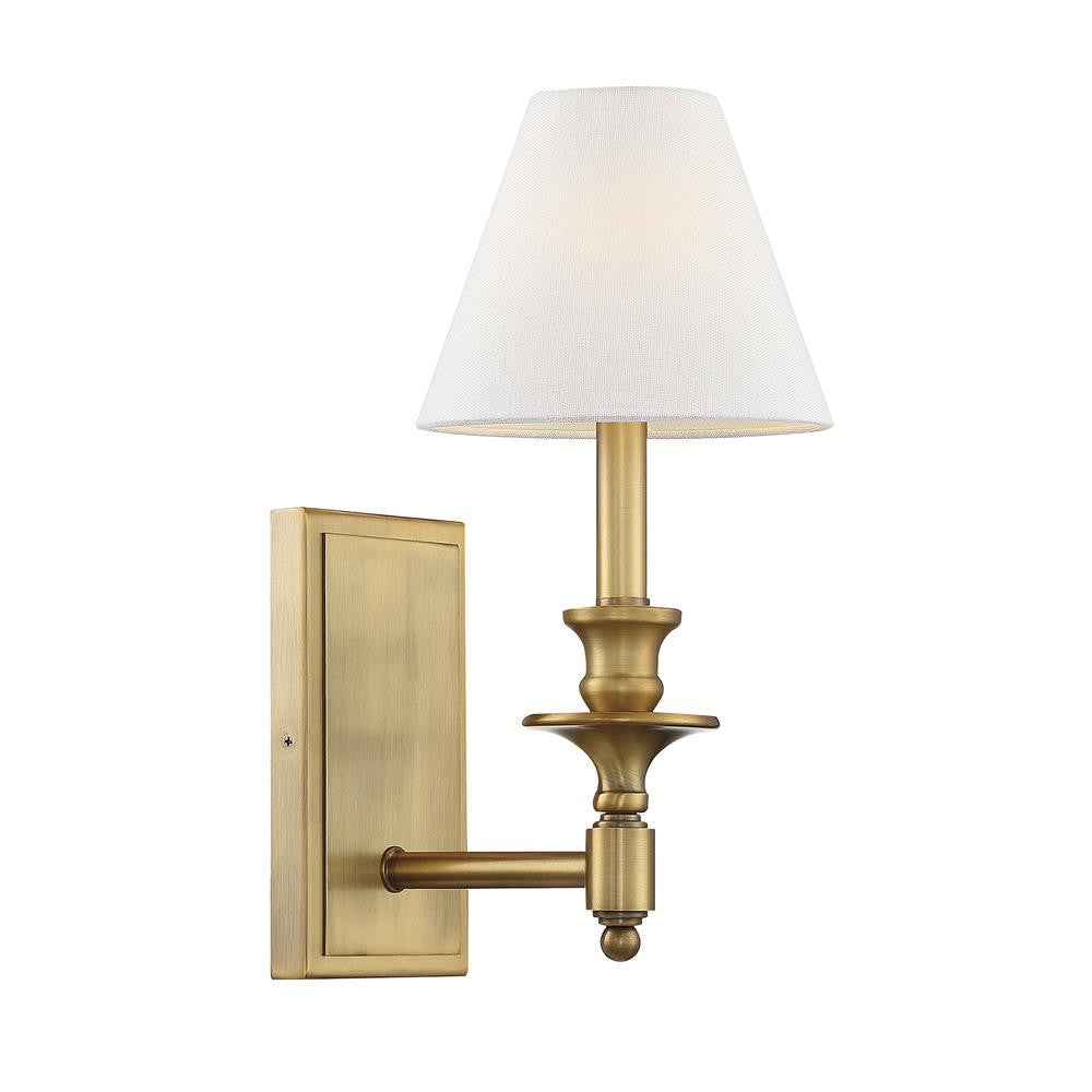 Savoy House Washburn 1-Light Wall Sconce in Warm Brass 9-0700-1-322