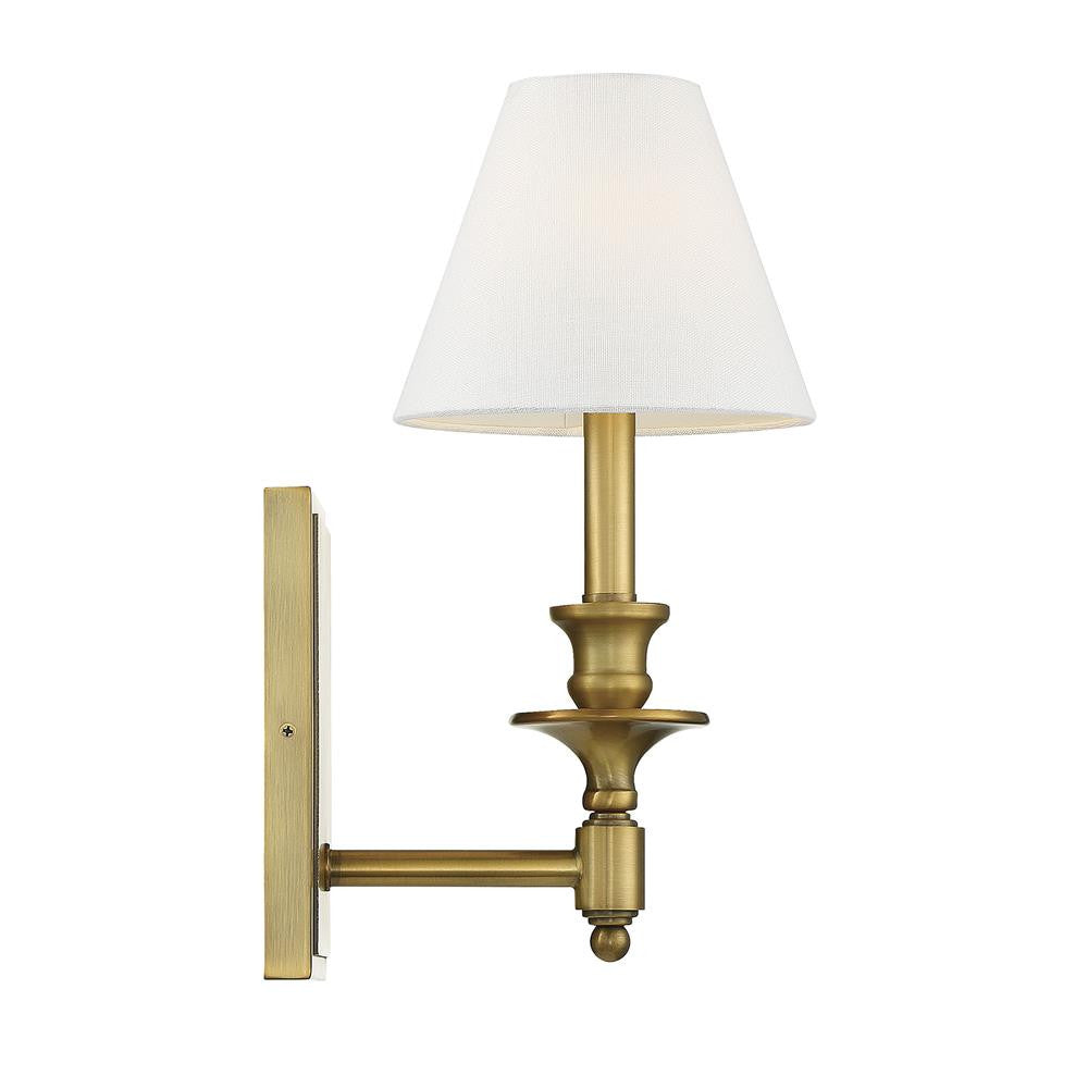 Savoy House Washburn 1-Light Wall Sconce in Warm Brass 9-0700-1-322