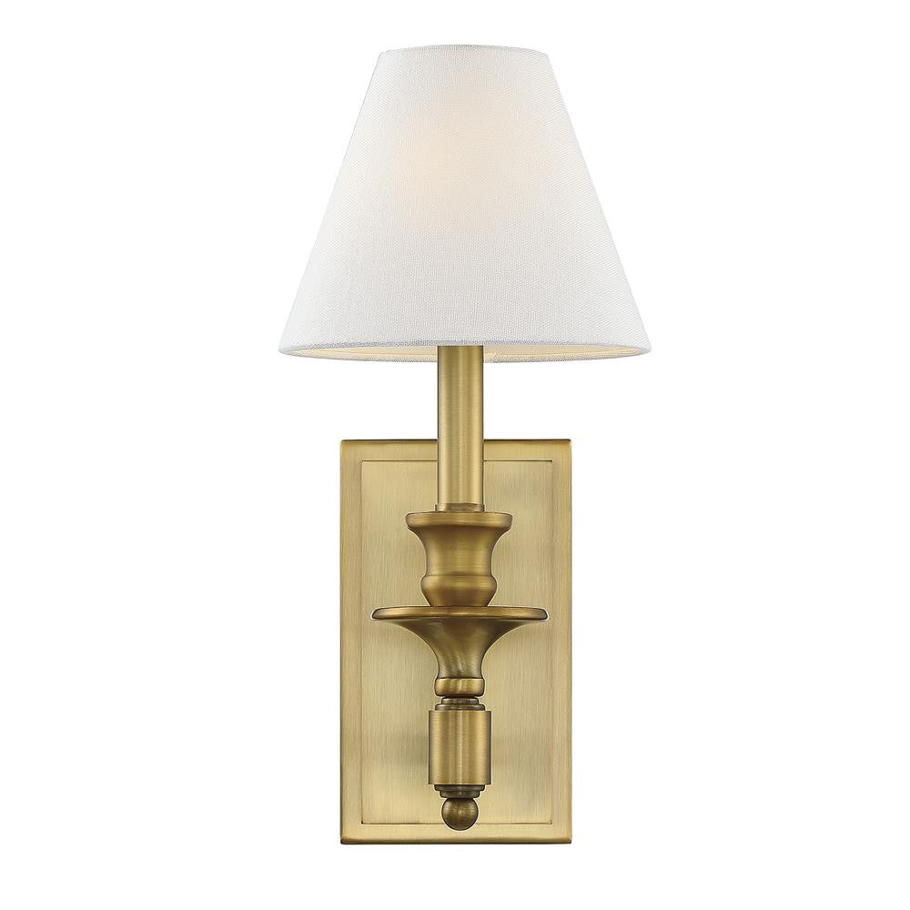 Savoy House Washburn 1-Light Wall Sconce in Warm Brass 9-0700-1-322