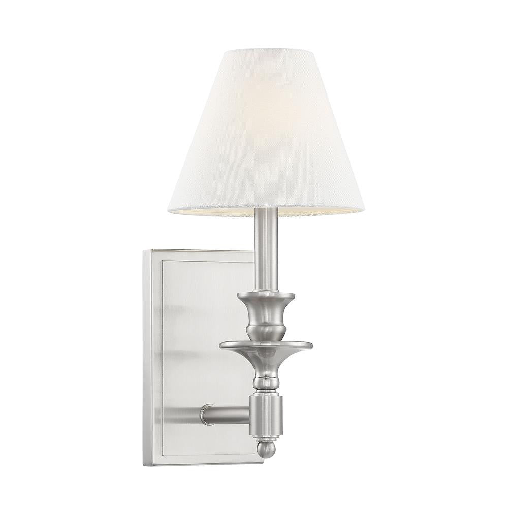 Savoy House Washburn 1-Light Wall Sconce in Satin Nickel 9-0700-1-SN