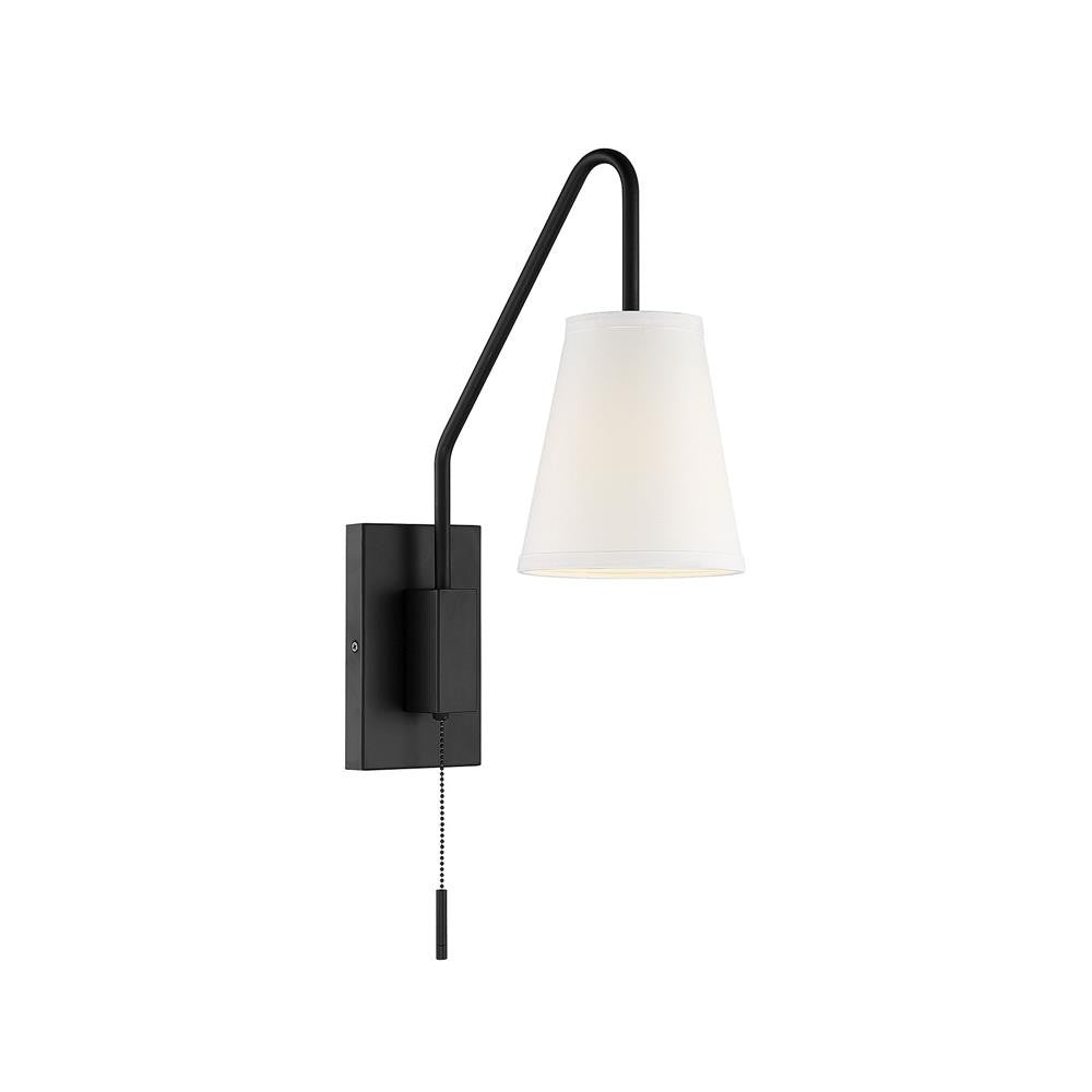 Savoy House Owen 1-Light Adjustable Wall Sconce in Matte Black 9-0900CP-1-89