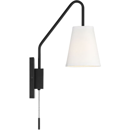 Savoy House Owen 1-Light Adjustable Wall Sconce in Matte Black 9-0900CP-1-89