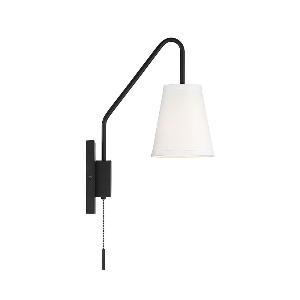 Savoy House Owen 1-Light Adjustable Wall Sconce in Matte Black 9-0900CP-1-89