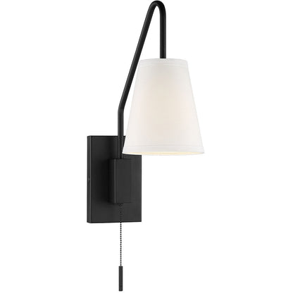 Savoy House Owen 1 Light Matte Black Wall Sconce in Matte Black 9-0900CP-1-89