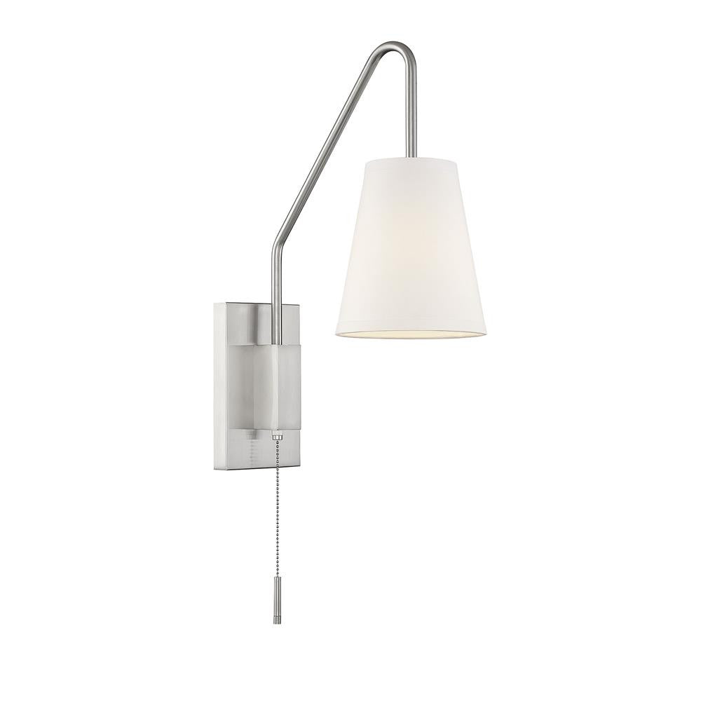 Savoy House Owen 1-Light Adjustable Wall Sconce in Satin Nickel 9-0900CP-1-SN