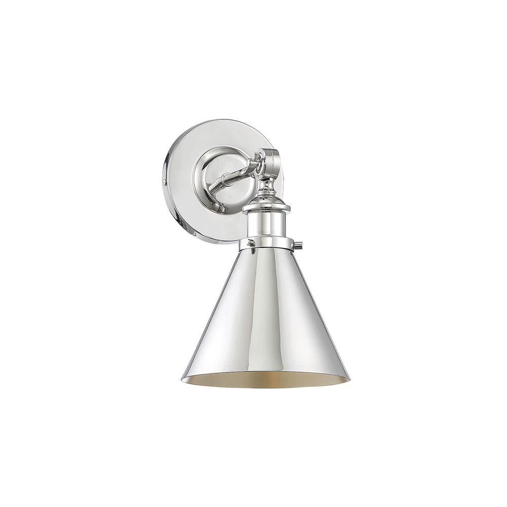 Savoy House Glenn 1-Light Adjustable Wall Sconce in Polished Nickel 9-0901-1-109