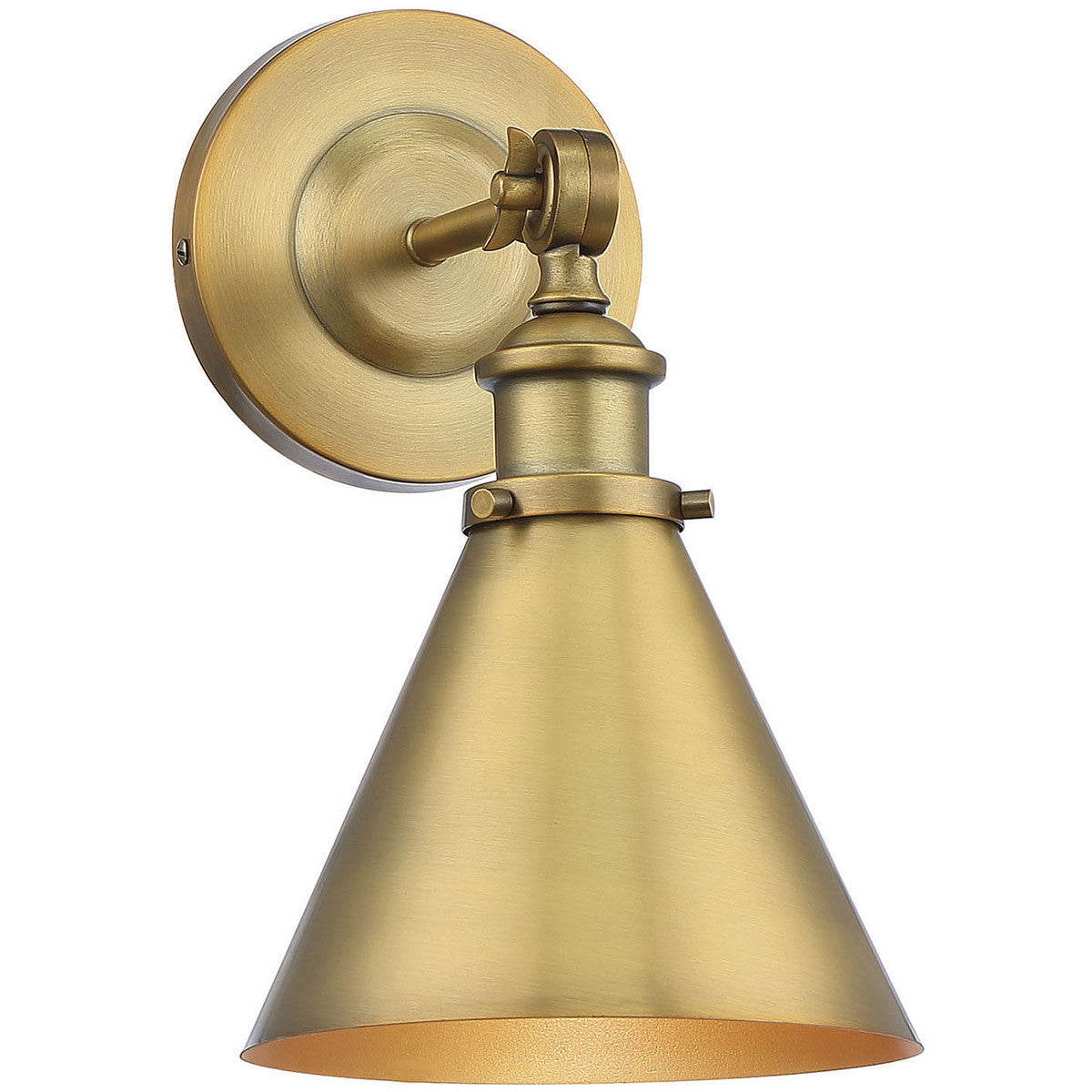 Savoy House Glenn 1-Light Adjustable Wall Sconce in Warm Brass 9-0901-1-322