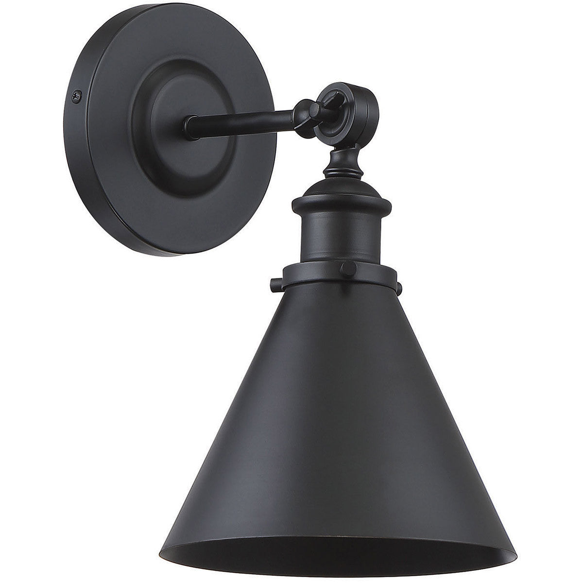 Savoy House Glenn 1-Light Adjustable Wall Sconce in Matte Black 9-0901-1-89