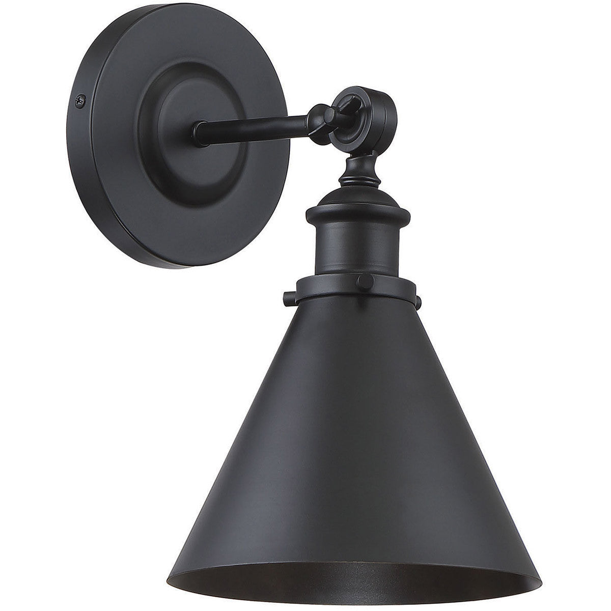 Savoy House Glenn 1 Light Black Wall Sconce in Matte Black 9-0901-1-89