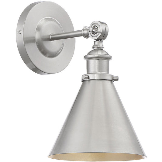 Savoy House Glenn 1 Light Satin Nickel Wall Sconce in Satin Nickel 9-0901-1-SN