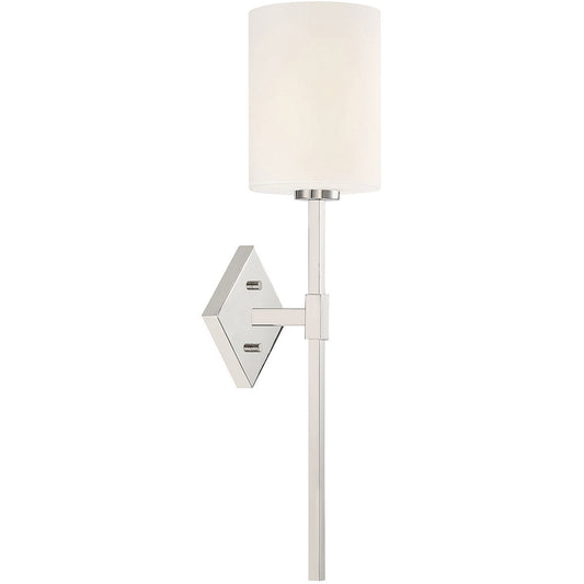 Savoy House Destin 1 Light Polished Nickel Wall Sconce in Polished Nickel 9-0902-1-109