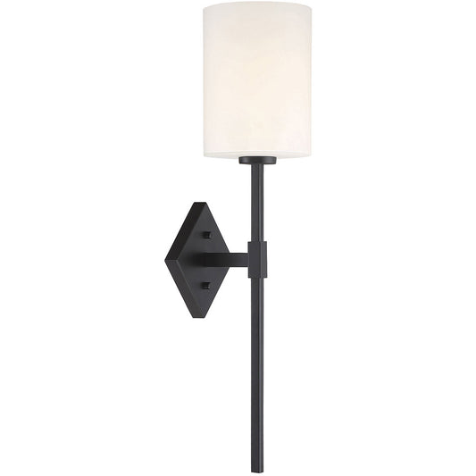 Savoy House Destin 1 Light Black Wall Sconce in Matte Black 9-0902-1-89