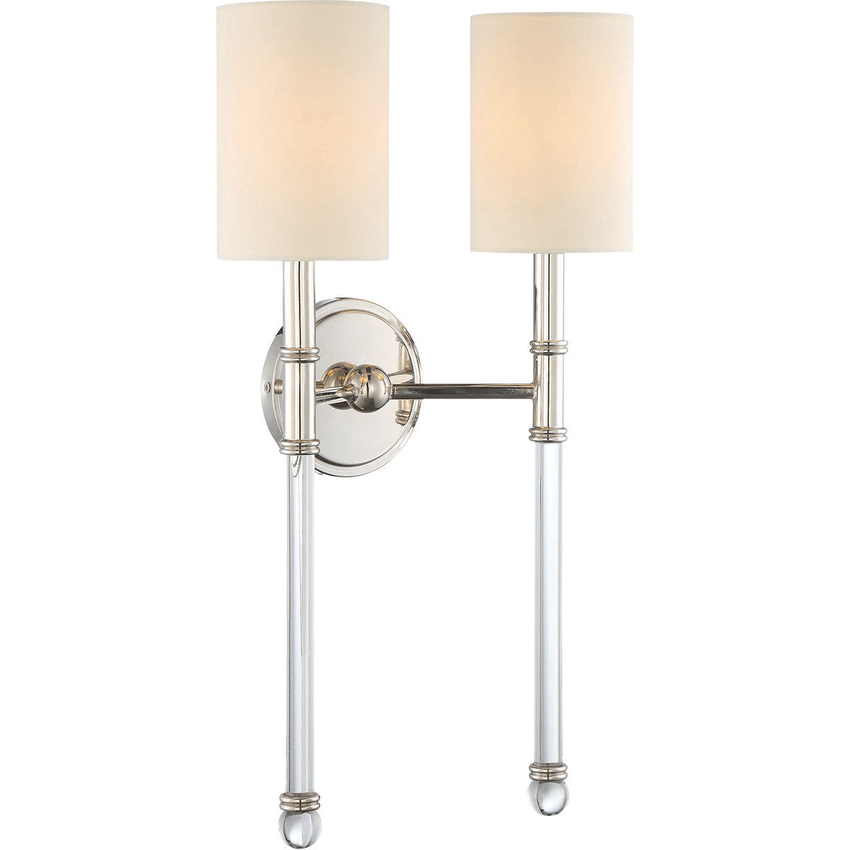 Savoy House Fremont 2 Light Sconce in Polished Nickel 9-103-2-109