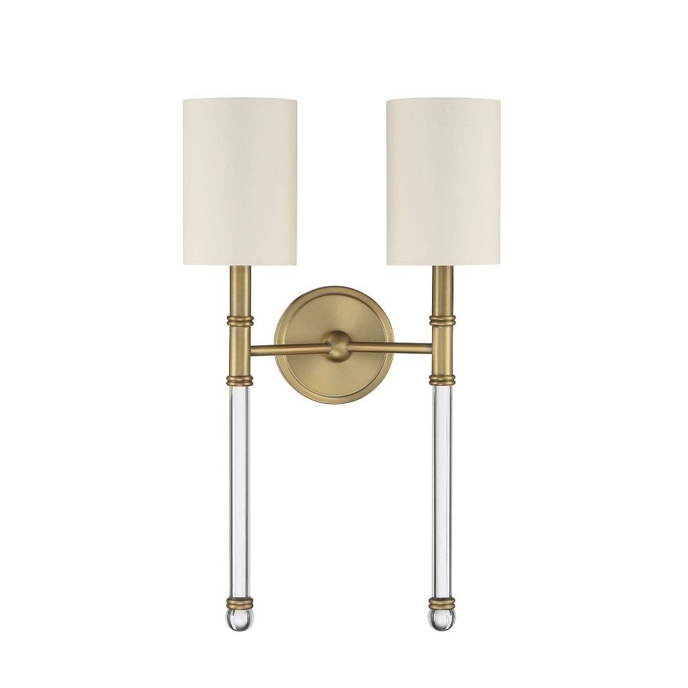 Savoy House Fremont 2-Light Wall Sconce in Warm Brass 9-103-2-322