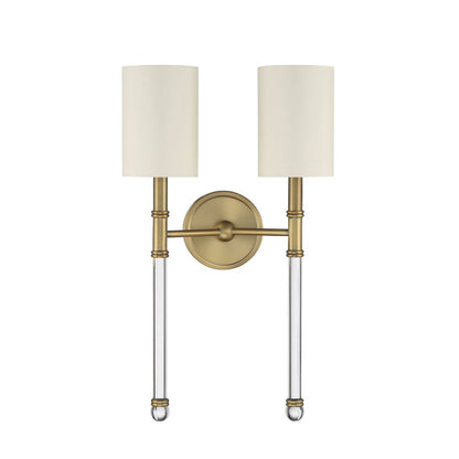 Savoy House Fremont 2-Light Wall Sconce in Warm Brass 9-103-2-322