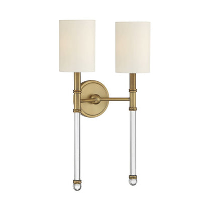 Savoy House Fremont 2-Light Wall Sconce in Warm Brass 9-103-2-322