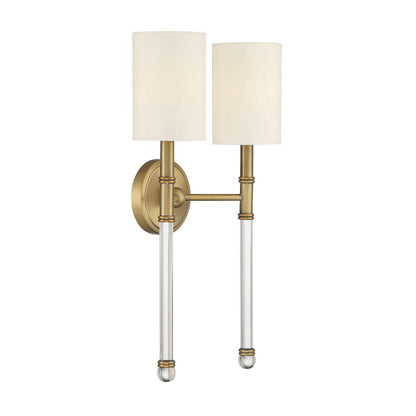 Savoy House Fremont 2-Light Wall Sconce in Warm Brass 9-103-2-322